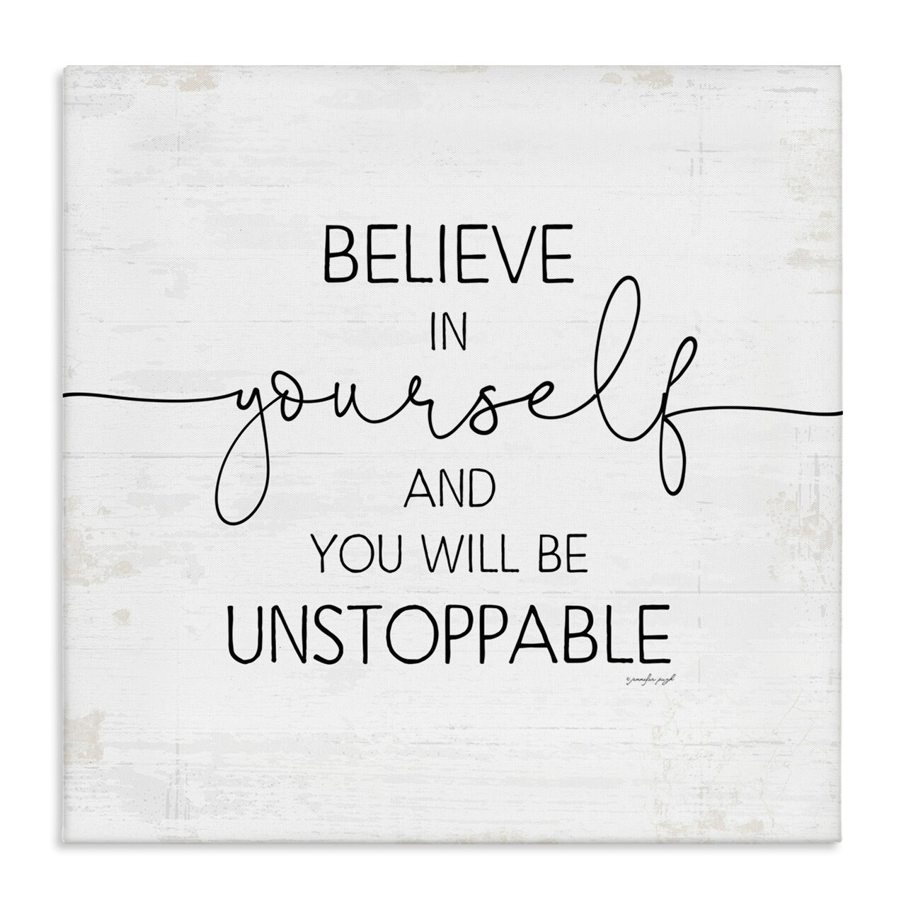 Stupell Industries Believe In Yourself Inspirational Canvas Wall Art